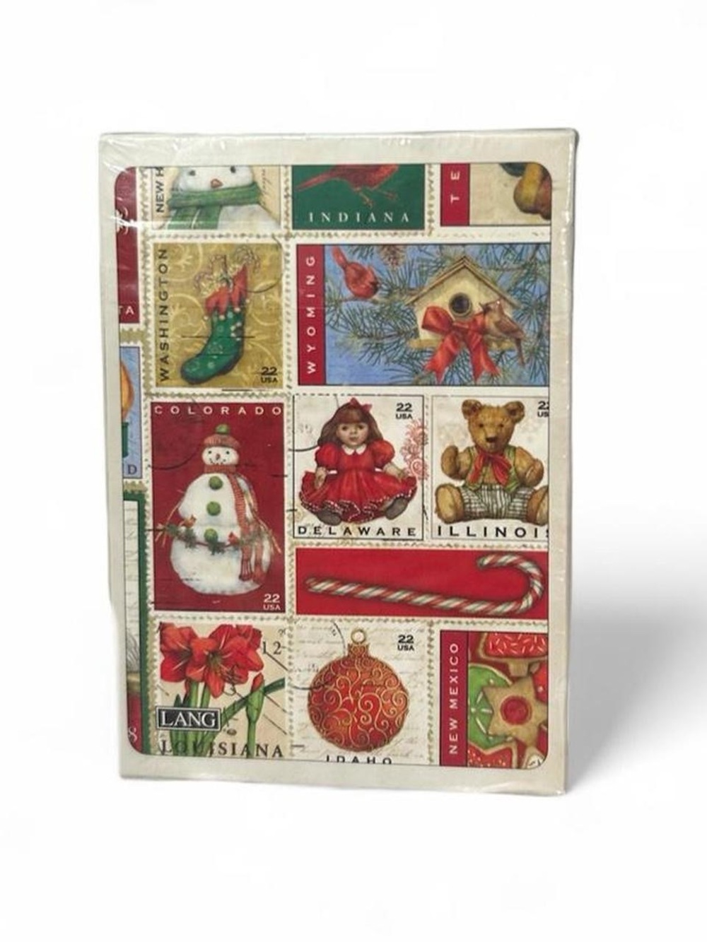 Vintage Y2K Lang Christmas Stamps Playing Cards